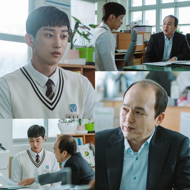 Jinyoung and Kim Kwang-kyu were seen facing each other in the high school office.KBS2s new Mon-Tue drama Police Class (playplayplay Minjung, director Yoo Kwan-mo, production logos film), which will be broadcasted at 9:30 pm on the coming 9th day, is a story of a campus where a criminal student from Anonymous who solves everything with a detective who hits the criminal and a smart head, meets with a professor and a student at the police university as a student.Jinyoung depicts the story of a 19-year-old boy, Kang Seon-ho, who has no dreams or passions in the play.Kim Kwang-kyu is his homeroom teacher, who is expected to make SEK appearances, skillful and skillful acting and unique charm.The photo released on the 6th showed two people who were consulting HiteJinro in an unusual atmosphere.Homeroom teacher Kim Kwang-kyu frowns frustratedly and pushes for Jinyoung.However, Kang Sun-ho responds with a dry expression without energy, adding to the question of what stories they would have exchanged.Our drama has a lot of actors, including Cha Tae-hyun, Jinyoung, and Jeong Su-jeong, as well as actors from acting groups, said director Yoo Kwan-mo, who directed the film.Especially, in the first episode, you can see the delicious acting of SEK actors including Kim Kwang-kyu actor, so please expect the first broadcast. On the other hand, Kang Sun-ho, who has lived an achromatic life, reveals his presence as a genius Anonymous and boasts a cool reversal charm.Kang Sun-ho, who has never been greedy, says that he will have a dream of a police officer with an unexpected opportunity that has come like fate, and stimulates curiosity about how his life will unfold.KBS2s new Mon-Tue drama Police Class, which contains the real growth of young people these days, will be broadcasted at 9:30 pm on the 9th day and will also be available on the online video service platform wave.