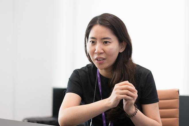 13일 오후, 서울 강남구 한국타이어빌딩 마켓컬리에서 김슬아 대표가 본지와 인터뷰하고 있다./ 고운호 기자