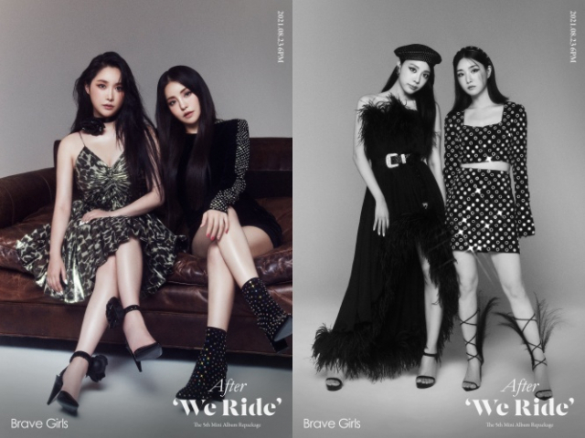 Group Brave Girls amplified expectations for New album with a different concept.On the 20th, Brave Entertainment, a subsidiary company, released the photo teaser unit cut and group cut of Brave Girls mini 5th album After We Ride sequentially through official SNS.Private sector and Yu-Jeong in the public unit cut sat on the sofa of the classic mood and gazed at the camera with a charismatic expression and emit intense charm.Eunji and Yunas unit cut Image, which was released, was released as an atmosphere black and white image, which caused the illusion of seeing a picture on the other hand.The two of them caught sight of the chic atmosphere with their eyes.In the group cut, you can feel the different charm of the Brave Girls members with different concepts.The first cut was a black and white ton image that felt chic and alluring, and it created a mood like a masterpiece. In the second group cut, the members splashed on the beady suit and completely extinguished the concept.With expectations for the release of the Brave Girls New album escalating day by day, Brave Girls is adding to the enthusiasm for the mini 5th album repackage After Ride through various spoiler content such as album release promotion time table, track list, and photo teaser release.Meanwhile, Brave Girls New album After Ride will be released on various soundtrack sites at 6 pm on the 23rd.