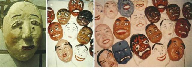 ▲‘탈탈탈’ 1975년 대학시절부터 1978~80년대 전반에 만들던 나의 창작탈들, 김봉준 작 ⓒ김봉준