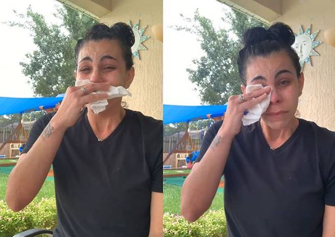 자신의 아들이 다른 학생을 폭행하고 있는 것을 보고 그에 합세해 폭행, 아동학대 등의 혐의를 받고 있는 애슐리 러핀(30)이 11일(현지 시각) 자신의 페이스북을 통해 해명하고 있는 모습. 그는 싸움을 일으킨 학생이 일주일 전 자신의 아들을 폭행했다며 아들이 자신의 앞에서 맞는 모습을 지켜볼 수 없었다고 밝혔다. /Ashley Ruffin 페이스북