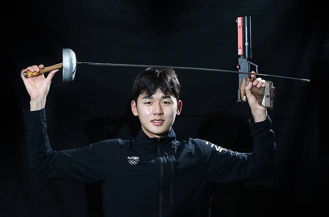 도쿄올림픽에서 한국 근대 5종 역사상 첫 올림픽 메달을 딴 전웅태. 14일부터 광주월드컵경기장에서 다시 훈련을 시작했다. 프리랜서 장정필