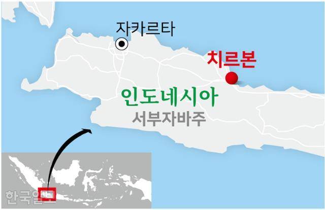 인도네시아 서부자바주 치르본. 그래픽=강준구 기자