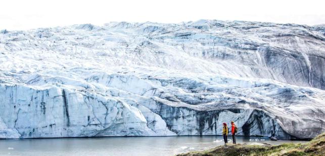 국내 드론이 그린란드 지역 러셀 빙하 관측을 위한 시험비행에 성공했다. 과학기술정보통신부 제공