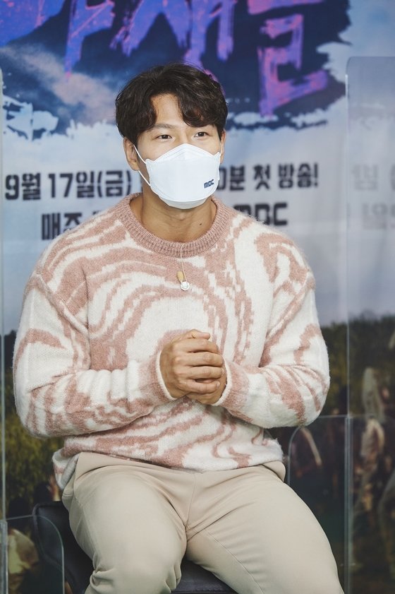 Kim Jong-kook speaks during an online press conference for MBC’s “The Wild Idol” held on Friday. (MBC)