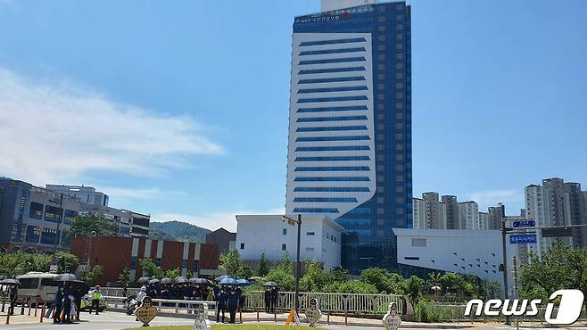 지난 7월 23일 국민건강보험공단 사옥 주변. (뉴스1 DB)