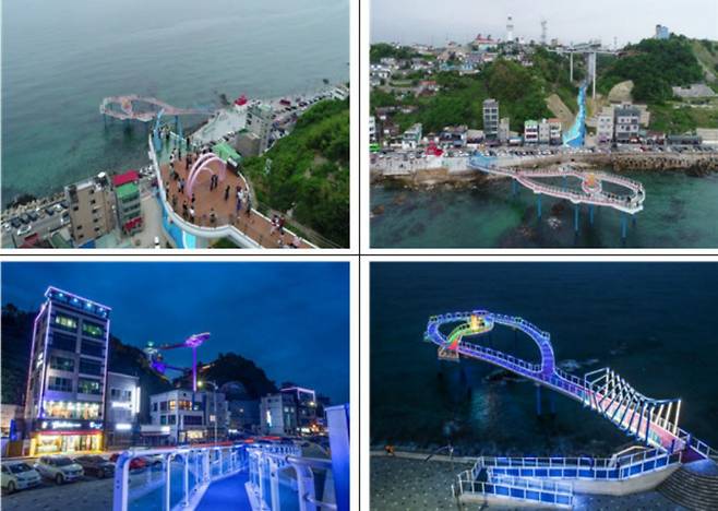 동해시 묵호등대와 월소택지 사이에 조성된 ‘도째비골 스카이밸리’ 전경. 동해시 제공