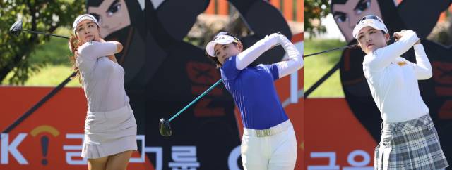 왼쪽부터 윤이나, 황유민, 이예원. /사진 제공=KLPGA