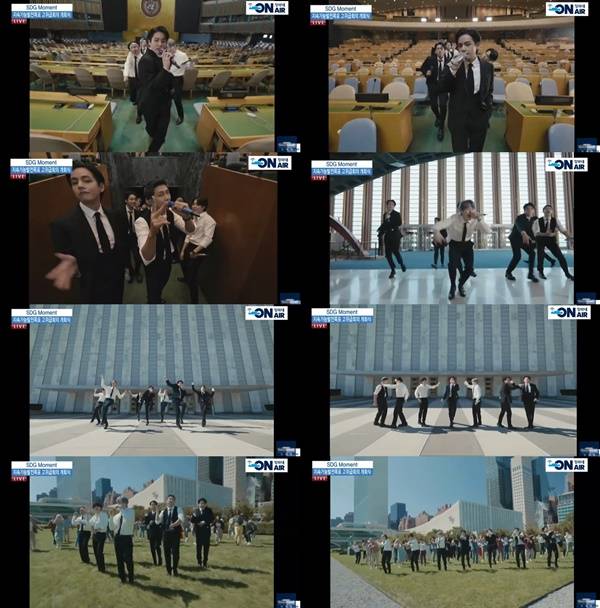 방탄소년단. 사진|청와대 유튜브 영상 캡처