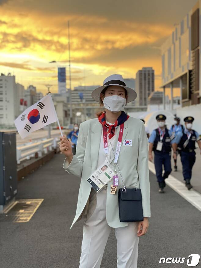2020 도쿄 올림픽 개막식에 참석했던 김수지. (김수지 제공) © 뉴스1