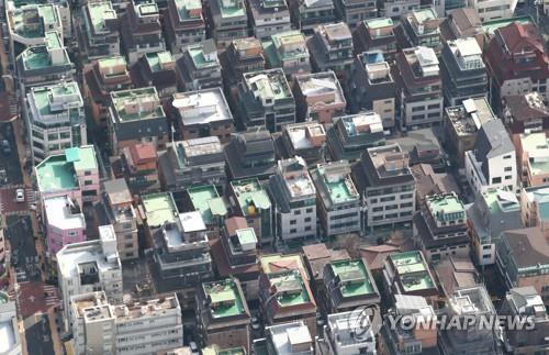 서울 송파구의 다세대·연립주택 밀집촌 [연합뉴스 자료사진]