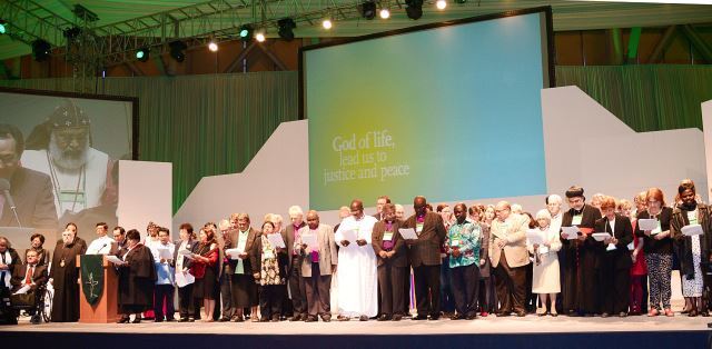 세계교회협의회는 내년 8월 독일 카를스루에에서 제11차 총회를 개최한다. 사진은 2013년 10월 대한민국 부산 벡스코에서 열린 제10차 총회 모습. 국민일보DB
