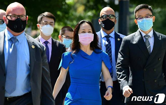 멍완저우 화웨이 부회장 겸 최고재무책임자가 25일 석방됐다. © AFP=뉴스1 © News1 우동명 기자