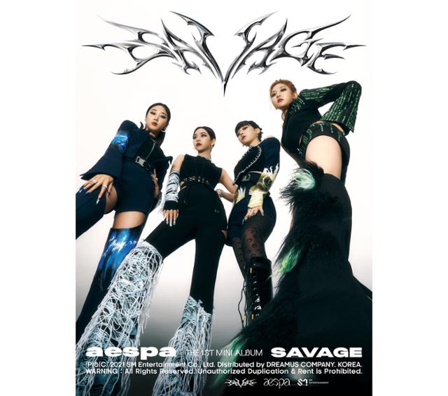 그룹 에스파(aespa)의 첫 미니앨범 'Savage'(새비지) 단체 티저 이미지가 공개됐다. SM엔터테인먼트 제공