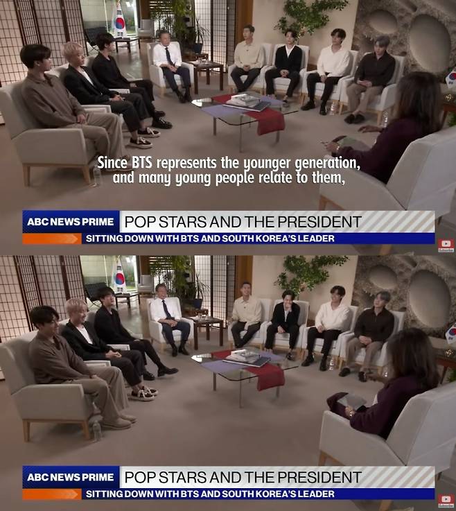 ▲ ABC '나이트라인'에 출연한 방탄소년단. 방송화면 캡처