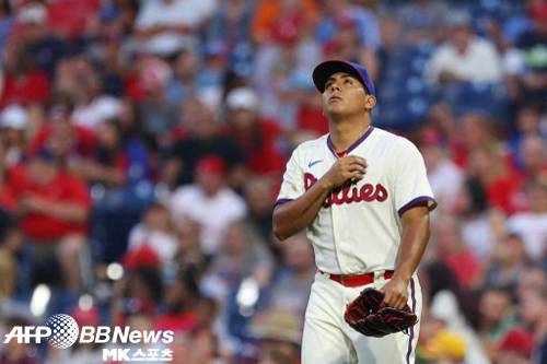 레인저 수아레즈는 완봉승을 기록했다. 사진(美 필라델피아)=ⓒAFPBBNews = News1