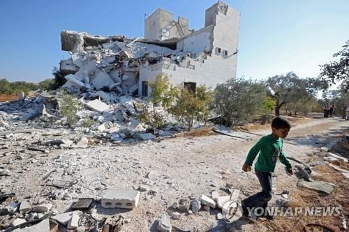 내전으로 파괴된 시리아 반군 지역 건물  [AFP=연합뉴스 자료사진]