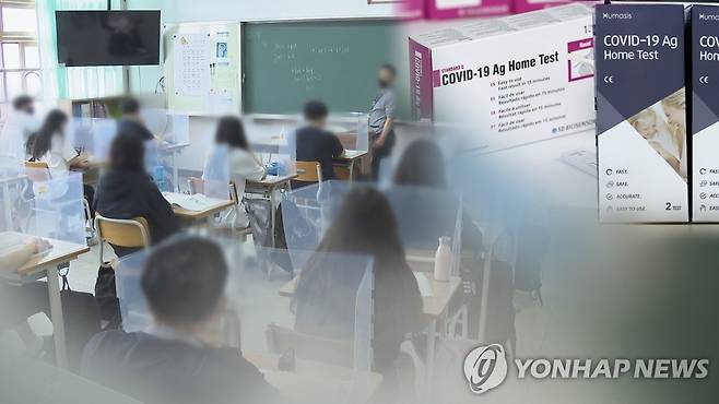 서울 학교에 자가검사키트 일부 도입…"기숙학교 등 시범운영" (CG) [연합뉴스TV 제공]