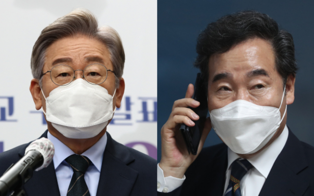 더불어민주당 대선 후보인 이재명(왼쪽) 경기도지사와 이낙연 전 민주당 대표 / 서울경제DB