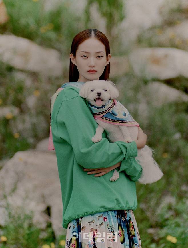 비건타이거 모델 신현지(사진=갤러리아백화점)