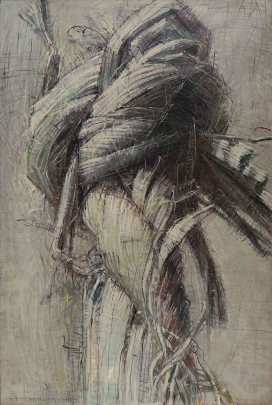한운성의 '매듭', 캔버스에 유채, 193.5x130.3cm, 1987.
