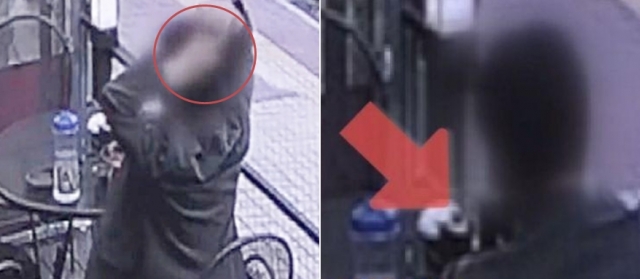 자신의 머리카락을 직접 뽑아 짬뽕에 넣는 모습이 CCTV에 포착됐다. SBS '모닝와이드' 방송화면 캡처