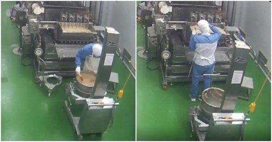 던킨도너츠 안양 공장 내 영상.