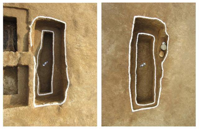 중앙문화재연구원이 2017년 경기 성남시 대장동 산35-7번지 발굴조사를 해서 발견된 조선시대 토광묘(널무덤) 사진. 출처 : 중앙문화재연구원