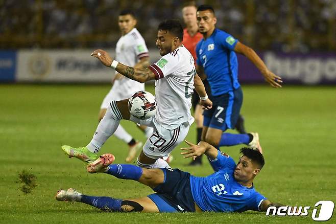 북중미 예선을 치르는 멕시코 대표팀 경기 모습 © AFP=뉴스1