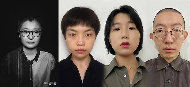 지난 15일 ‘제12회 두산연강예술상'을 수상한 설유진(왼쪽)씨와 작가그룹 ‘업체eobchae’. /두산그룹 제공