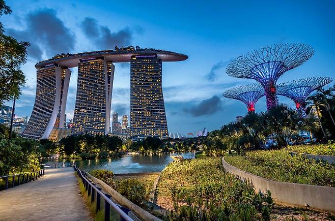 싱가포르 마리나 베이 샌즈 호텔. (사진=인터파크투어)