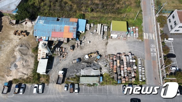 청양군이 매입한 청양읍 송방리 일원(벽돌공장)© 뉴스1
