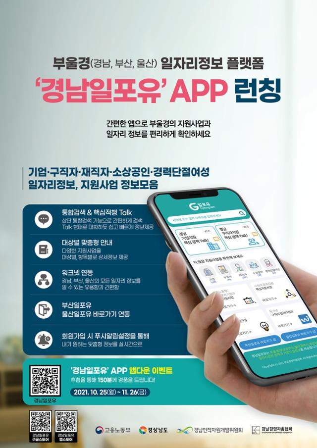 부울경 일자리정보 플랫폼 '경남일포유'앱 포스터.