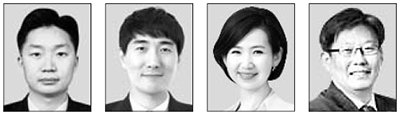 김태훈, 김장석, 김연주, 정상윤(왼쪽부터)