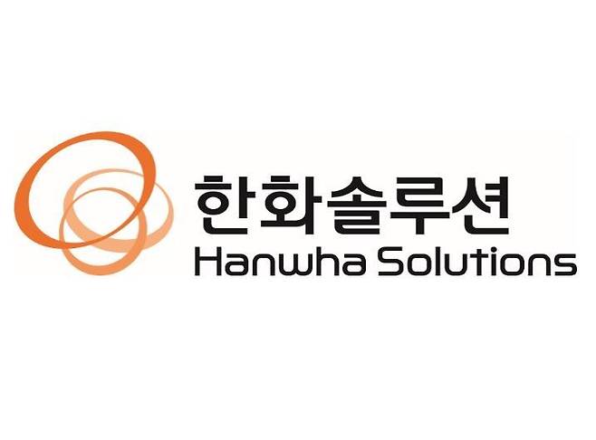 A logo of Hanwha Solutions