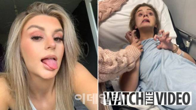 사진은 클럽에서 한 남성이 건넨 보드카를 마신 뒤 전신마비 증상을 겪은 밀리 태플린이다.(사진= 더선 캡처)