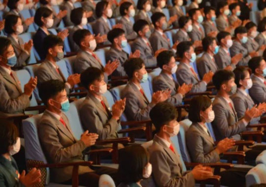 On October 16, the Korean Central News Agency reported that a Central Youth Arts Propaganda Concert was held at the Central Youth Hall on October 15, in time for the 95th anniversary of the founding of the Down-with-Imperialism Union by Kim Il-sung. Pyongyang, Korean Central News Agency / Yonhap News