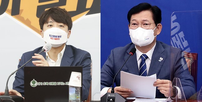 이준석 국민의힘 대표(왼쪽)와 송영길 더불어민주당 대표(오른쪽) / 사진 = MBN