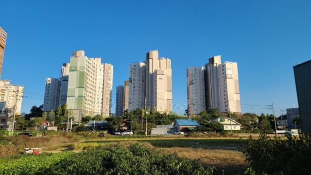 20일 경기 양평군 공흥지구 도시개발사업 부지에 지어진 아파트. 이종구 기자