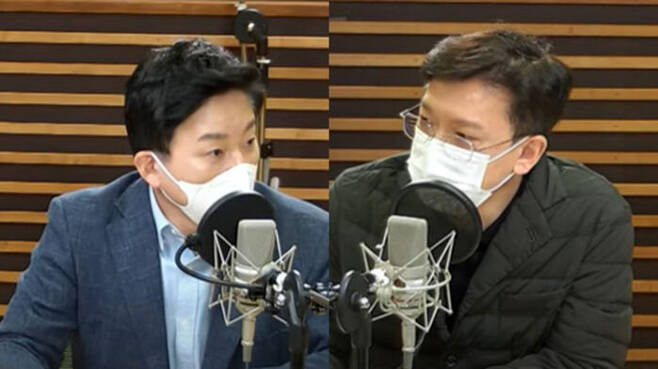 원희룡 국민의힘 대선 주자(왼쪽)와 현근택 이재명 캠프 전 대변인 (사진='MBC 라디오' 유튜브 캡처)