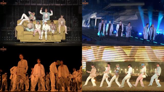 방탄소년단은 24일 오후 6시 30분부터 온라인 콘서트 'BTS 퍼미션 투 댄스 온 스테이지(BTS PERMISSION TO DANCE ON STAGE)'를 개최했다. 빅히트뮤직 제공