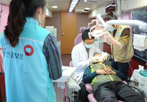 장애인이 치과검진을 받는 장면. 국민일보DB