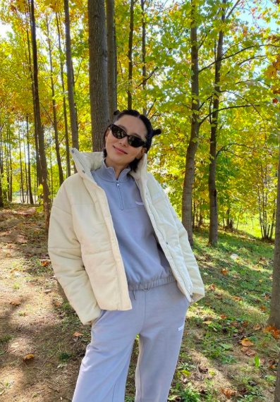 Broadcaster Kim Na-young has shown the true side of the fashionista.Kim Na-young released a photo of herself out to the campsite in a comfortable outfit on her Instagram on Wednesday, adding: ...#sustainable fashion.Kim Na-young in the photo poses with a double-tailed hairstyle, aka Pucca hair, in a grey-colored training suit.In another post, Kim Na-youngs two sons show off their cuteness in character attire.Meanwhile, Kim Na-young is raising two sons alone after her divorce from her ex in 2019.Kim Na-young has been supported and loved by many people by revealing his daily life through JTBC Brave Solo Childcare I Raise.Kim Na-young SNS