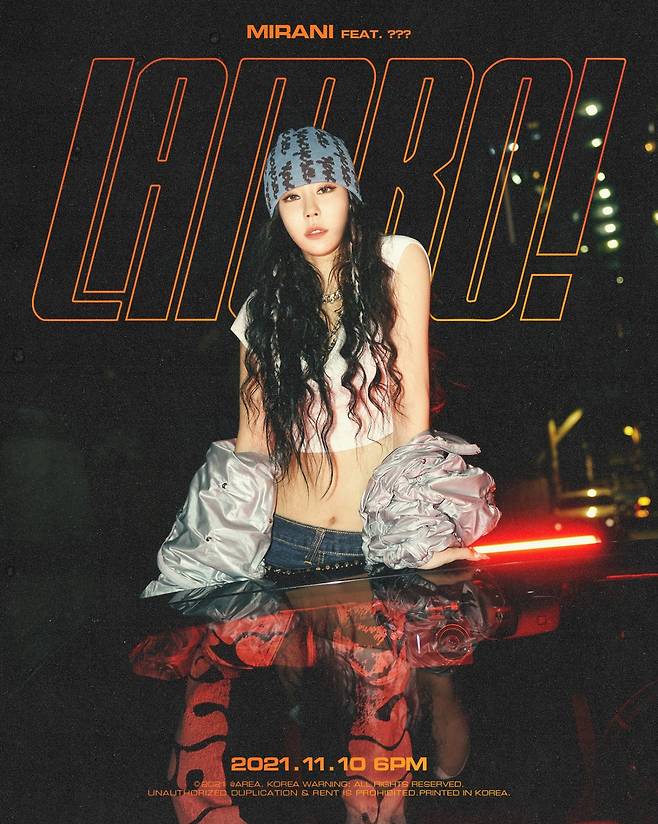 Seoul) = Rapper Mirani returns in seven months in an unconventional style.Mirani will release a new single, Lambo! (LAMBO!), on the 10th, the second single to release the label, which is headed by Grubirum.Miran in the teaser photo released on the 8th overwhelms her gaze with a 180-degree change, and the teaser released earlier can not be found in the existing image of the pure and pure.Miran raises expectations for this new song with intense styling and charisma.The song name was Rambo!, which added special meaning to Mirans participation in both writing and composing, and added strength to composition and arrangement by Boycold (BOYCOLD).Here, in the teaser released on the night of the 7th, the feature of rapper Uneducated Disneys The Kid (UNEDUCATED KID) is known, and it is spreading with the hot gaze of hip-hop fans.Airline officials say, Rambo!I will show the musical growth and ambition of Miran, who is rising vertically quickly, he said. It is a song that expresses the hip-hop and trap color of Miran.After appearing on Mnet Show Me Money 9, Miran, who showed his own color with the first single Daisy, joined the airier of Grubi Room and the new song Rambo!I am looking forward to delivering a message. Rambo! will be released on the main music site at 6 pm on the 10th.