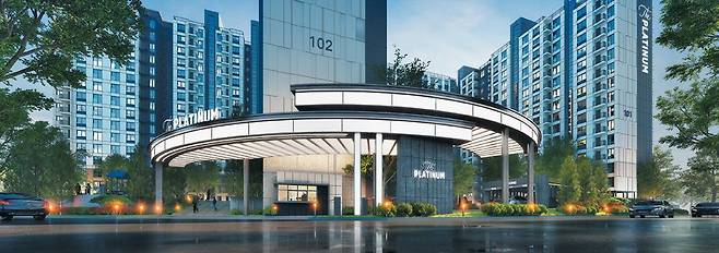 서울 송파구 오금동 오금아남 아파트 리모델링 공사 전 사진(아래)과 리모델링 완공 후 예상 모습. 현재 국내 세대수 증가형 리모델링 1호 사업지로 공사 중이며, 기존보다 29가구가 늘어난 328가구로 탈바꿈할 예정이다. /쌍용건설