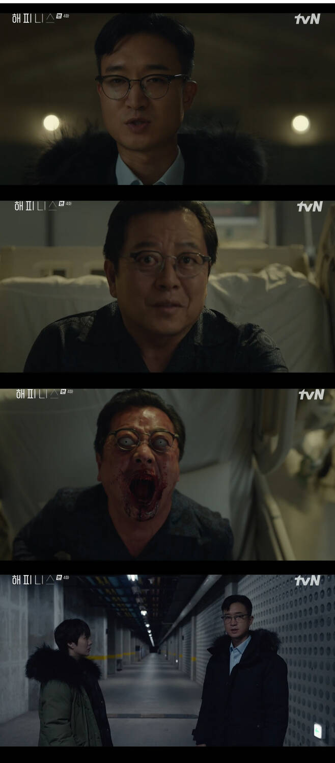 Lee Ki-young of Happy appeared as an Infectioner and was shocked.In the TVN gilt drama Happiness, which was broadcast on the 13th, the part of the part where Yunsae Spring (Han Hyo-jooo) and Park Hyung-sik live was blocked by the unknown madness.Infection disease, which began to dig deep into everyday life, penetrated into the two peoples Apartment, and eventually Infection occurred.The situation that Next was sold through the gym was also revealed. The inside began to shake as the part was blocked in the crisis that there might be additional Infectionists.Han Tae-seok (Jo Woo-jin) found the chairman (Lee Ki-young) as the situation worsened; Han Tae-seok said, Someone was spraying Next on the market, just the chairman.The quantity in the warehouse, did the chairman get it out? Why do I? Han said, If there are more infectors, the treatment will be developed quickly. Is not it better for the world to fall than for myself to die?Tae Seok-ah, your wifes life is hanging here. You still have a baby in your stomach. You have two tough lives. Wasnt your wifes blood the best?When Han Tae-seok asked, Is it hard to bear thirst? Suddenly, the black masturbation disappeared and grabbed the person standing next to him and sucked blood like a vampire.Theres a lot of inspiration, track down all the closest, Han told surprised Ijisu (Joo-hee Park).Ijisu said, Can I leave it like that? I have to isolate it like other Infectionists. Han Tae-seok said, The treatment will be right for that person.The most important thing is the cure. It is another story to survive next. Happy is a drama depicting the discrimination between classes and the secret nervousness in the new metropolitan area Apartment, which divides the high floor into a rental house in the New Normal era where Infection disease is common, and it is broadcasted every Friday at 10:40 pm and broadcasts Han Hyo-joo and Park Hyung-sik, Jo Woo-jin, Lee Jun-hyuk, The back will appear.iMBC  Screen Capture tvN