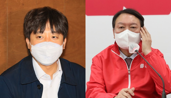 국민의힘 이준석 대표(왼쪽), 윤석열 대선 후보. 〈사진=연합뉴스〉