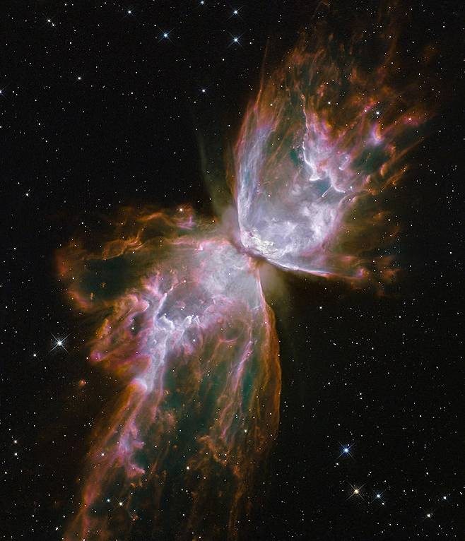 (나비 성운. NGC 6302. Credit: NASA, ESA and the Hubble SM4 ERO Team)