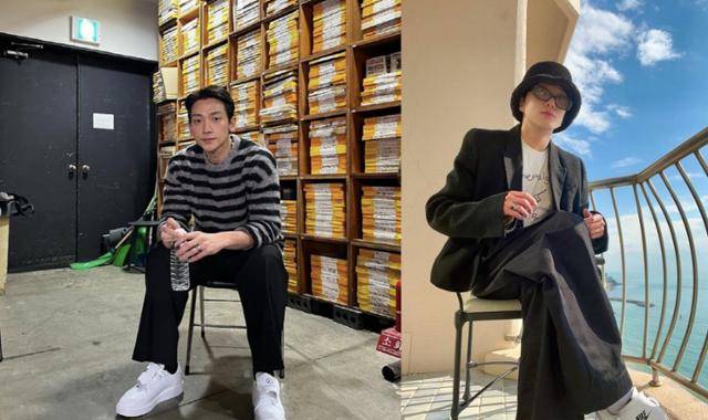 가수 비와 강승윤이 지드래곤 운동화 인증샷을 게시했다. 비, 강승윤 SNS