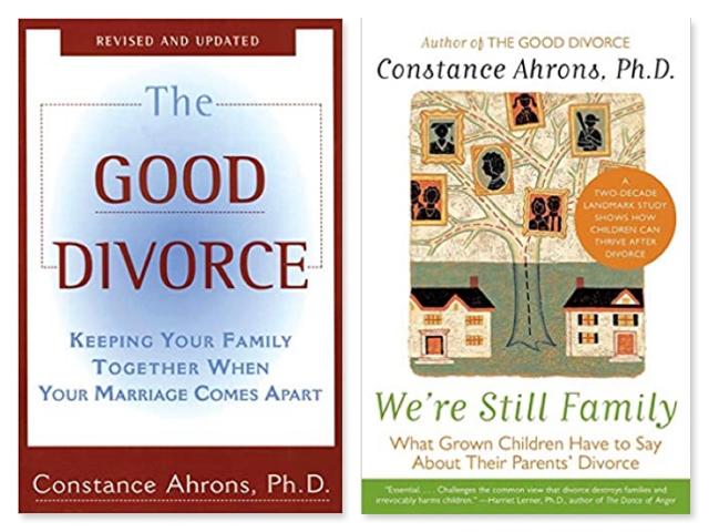 아론스의 1994년 책 '좋은 이혼'과 2004년 책 '우리는 여전히 가족'. 그는 '좋은 이혼' '중핵가정' 등 용어와 개념을 만들어 널리 쓰이게 했다.